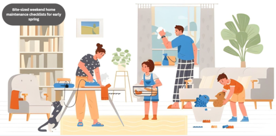 Bite-sized weekend home maintenance checklists for early spring