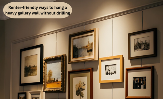 Renter-friendly ways to hang a heavy gallery wall without drilling